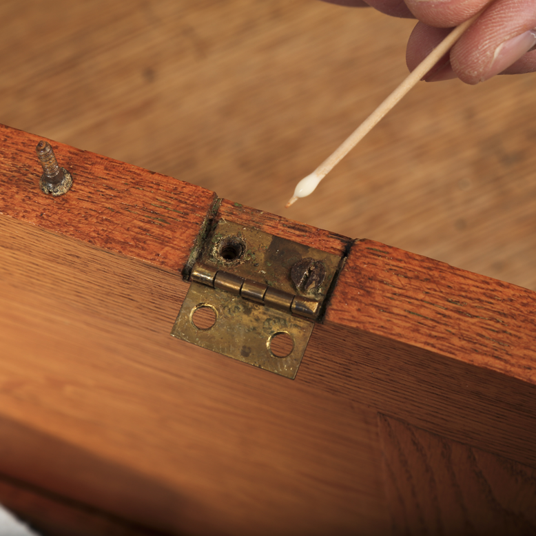 Glue and Toothpicks Save Stripped Hinge Holes